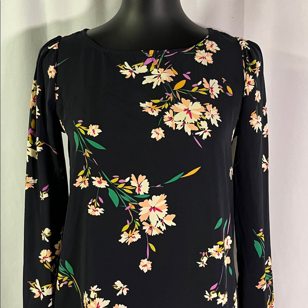 Lulus Herbaceous Babe Navy Floral Print Long Sleeve Shift Dress - Picture 7 of 16